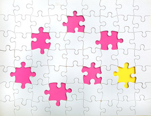 Missing few pieces in a jigsaw puzzle