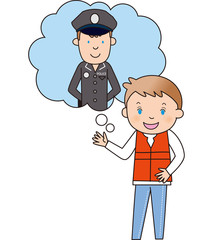 子供　夢　警官