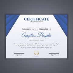 Certificate template in vector for achievement