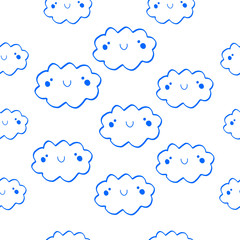 Clouds seamless pattern
