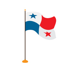 Isolated flag of Panama