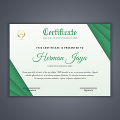 Certificate template in vector for achievement