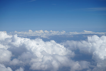 Fototapeta na wymiar Sky line View with Clouds from air plane