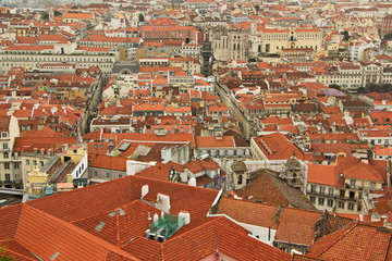 View of old town of Lisbon from Castelo de Sao Jorge
