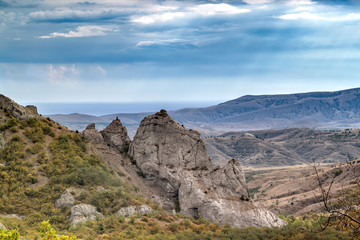 Fototapeta na wymiar hills and rocks