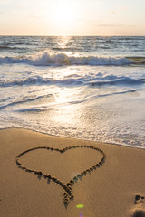 Heart in the sand
