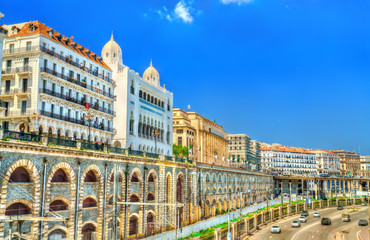 Zeeboulevard in Algiers, de hoofdstad van Algerije