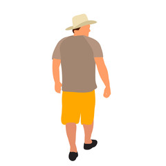 flat style man walking, without face