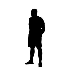vector, isolated, on white background, silhouette man
