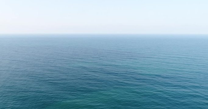 Aerial photography, calm blue sea.