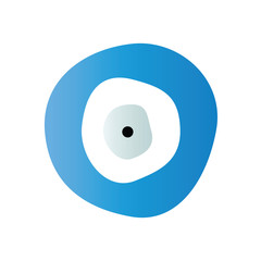 blue evil eye vector isolated on white background