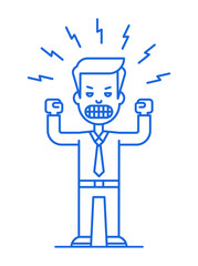 Angry businessman Illustration