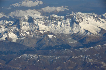 aerial view of Cerro San Lorenzo, Patagonia