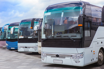tourist buses on parking - 211664268