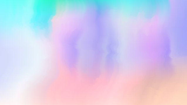 Watercolor paint mixing on wet surface. Soft abstract background with flowing drips of paint. Futuristic template for wedding cards anniversary invitation. Resizable and editable vector illustration