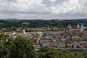 Fototapeta na wymiar Passau - City of Three Rivers..St. Stephen's Cathedral..