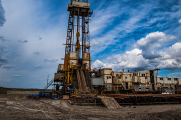 drilling rig on the ground