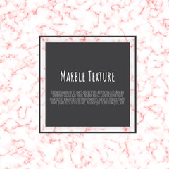 Pink, white marble template. Trendy pattern, graphic poster, geometric brochure, cards.