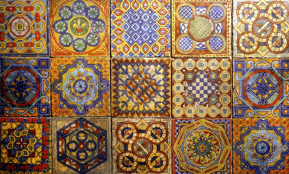 Photo of a beautiful macro metallic oriental ornaments