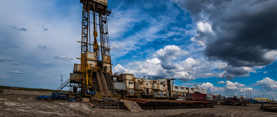 drilling rig on the ground