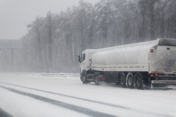 Winter freight transportation by truck