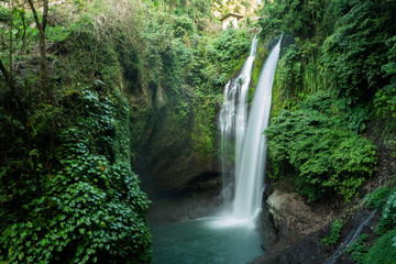 View of beautiful Kroya waterfall in nothern Bali, Indonesia © stryjek