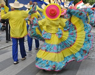 Taniec ludowy - Kolumbia - obrazy, fototapety, plakaty