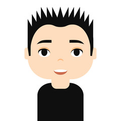 Man Avatar with Smiling faces. Male Cartoon Character. Businessman. Handsome People Icon.