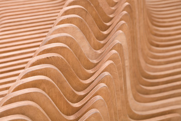 Waves made of wooden material.