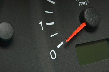 Naklejka premium the instrument panel in the car, the speed dial on the dashboard