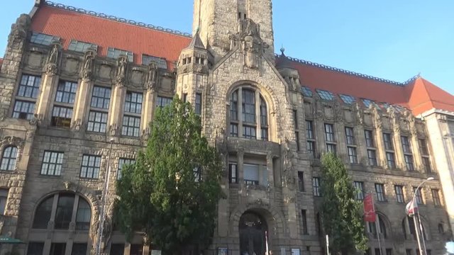 The entrance to an old building in Berlin, Germany