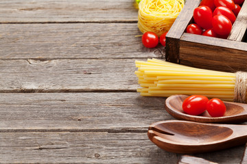 Pasta and ingredients