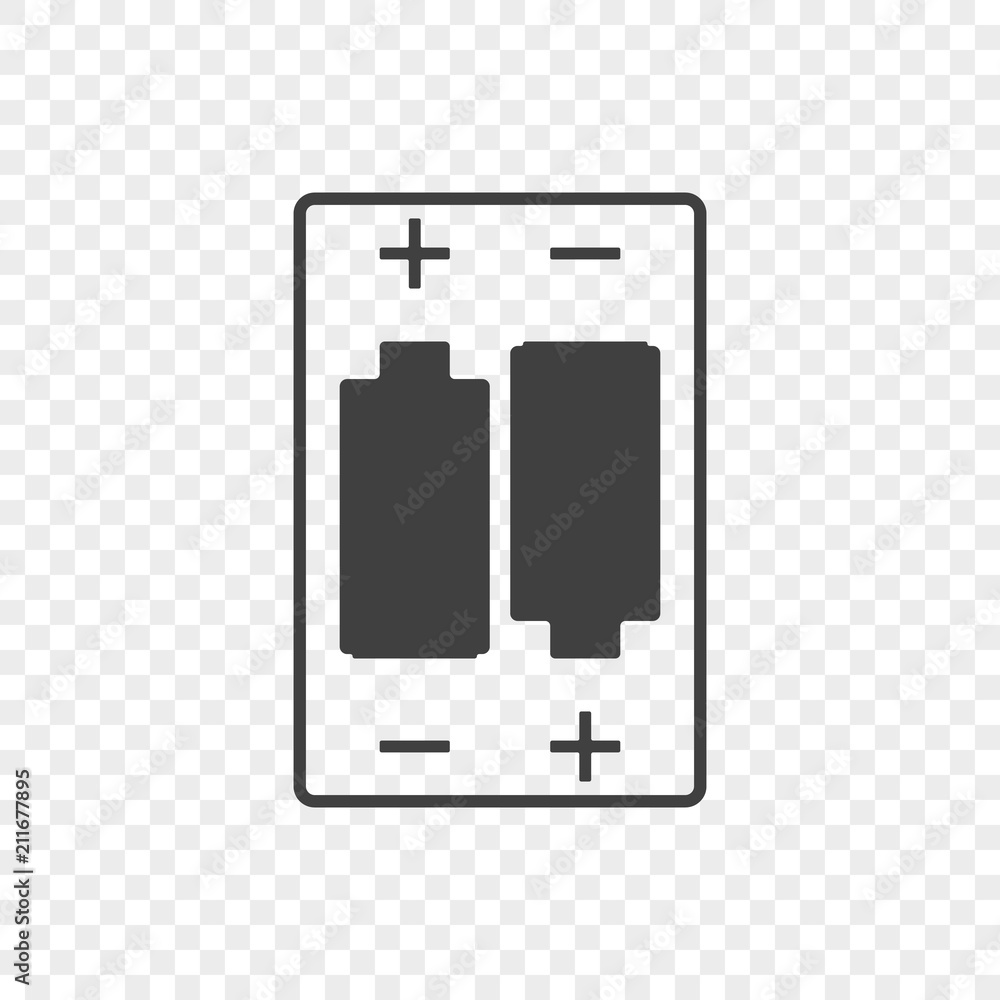 Canvas Prints icon of the correct location of the batteries in the device. can be used as a sticker - a hint. vect