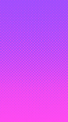 Halftone gradient pattern vertical vector illustration. Pink dotted, purple halftone texture. Pop Art halftone, comics Background. Background of Art. Phone application pink violet background. AI10
