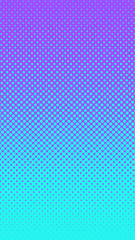 Obraz premium Halftone gradient pattern vertical vector illustration. Blue dotted, purple halftone texture. Pop Art halftone, comics Background. Background of Art. Phone application blue violet background. AI10
