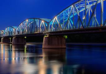 Toruń Nocą - Most Na Wiśle - Polska