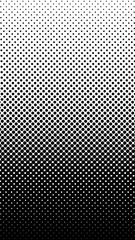 Halftone gradient pattern vertical vector illustration. Black and white halftone texture. Pop Art halftone, comics Background. Background of Art. Phone application black white background. AI10