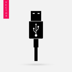 USB icon, Vector