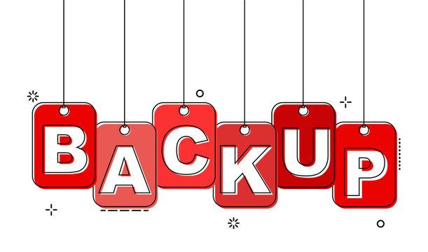red flat line tag backup