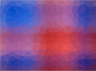 Obraz premium Abstract Background blue red trianglify