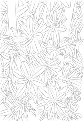 Vector Illustration of Green Plant for Coloring Book. Botanical Contour Drawing. Floral Picture
