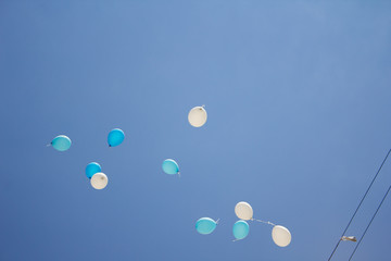 Balloons flying to the sky