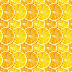 Lemon and orange slices seamless pattern.