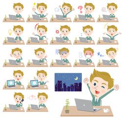 blond hair businessman White_desk work