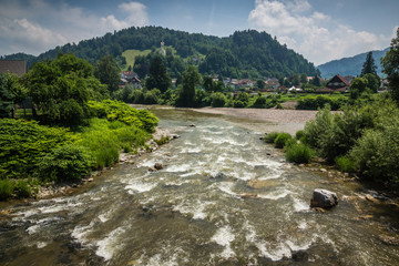 River in Skofja Loka, Slovenia