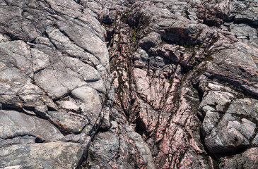 Pattern in a granite rock at Lake Superior