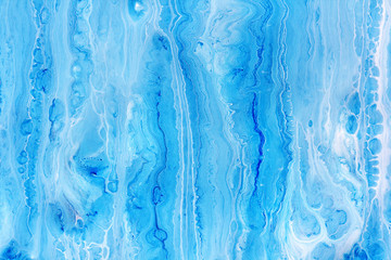Abstract background of a mix blue white color paints