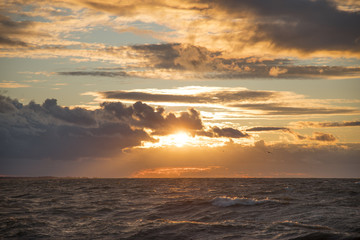 sunset over the sea