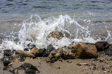 Atlantic Ocean. Tenerife, Spain. Ocean surf, waves, water texture.