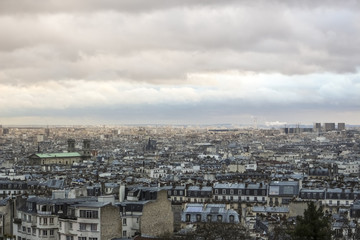 Fototapeta na wymiar Paris from above - Urban, Sky and buildings
